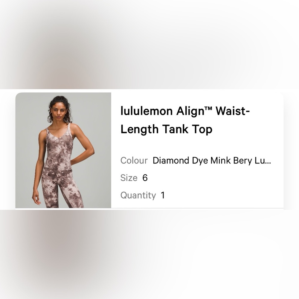 Lululemon align waist length tank top